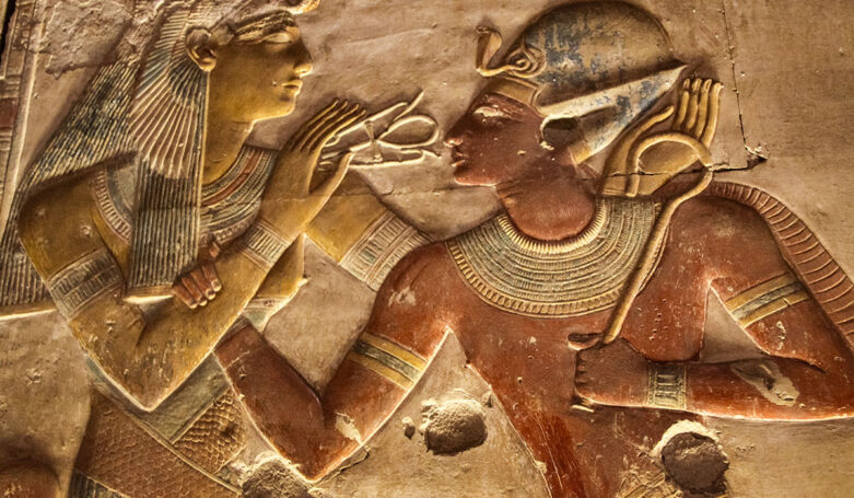 Isis and the Pharao in Abydoss